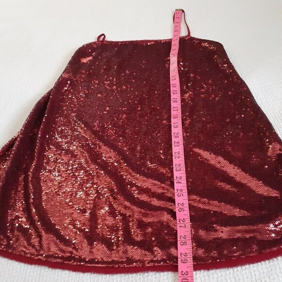 Free People Intimately Women's Size XS Red Sequin Time To Shine Mini Slip Dress - Picture 11 of 11